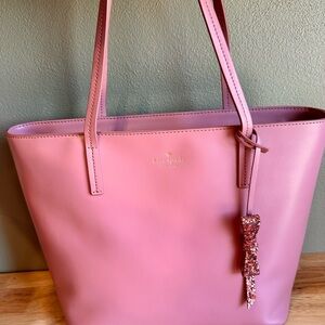 Kate Spade Pink Leather Tote Bag